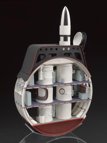 Transverse sectional model, of balistic missile carrying submarine HMS 'Resolution', 1966