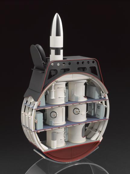 Transverse sectional model, of balistic missile carrying submarine HMS 'Resolution', 1966