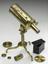 Brass Cassegrain reflecting telescope of 3 inch aperture, with altazimuth mount, stand and accessories