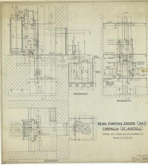 Beam Pumping Engine (1863) Carpalla (St Austell)