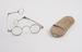 Spectacles, silver plated brass frames, folding side pieces