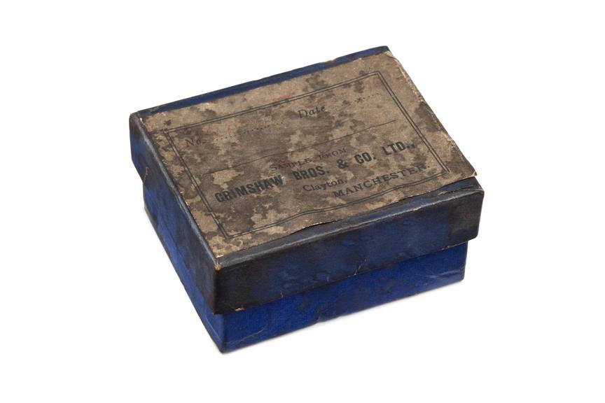 Small blue samples box