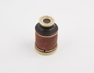 Spyglass telescope with fishskin tube and ivory fittings.