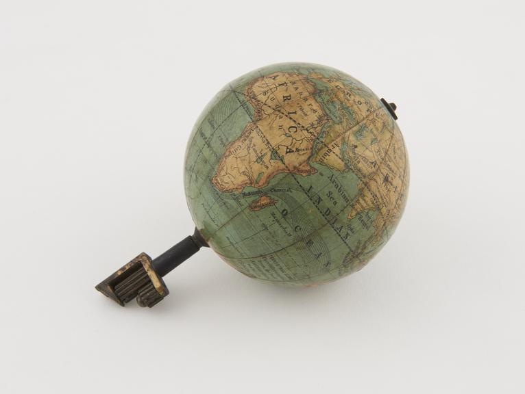 Three inch terrestrial globe by E. Schotte & Co