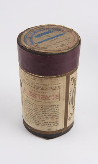 Edison Gold Moulded phonograph record cylinder, 'March 'Egyptian' (Strauss)'
