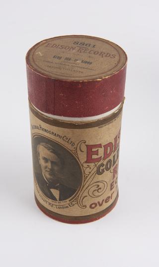 Edison Gold phonograph record cylinder, 'Sing Me to Sleep'
