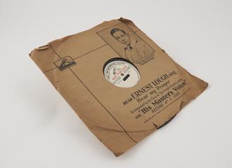 Gramophone record, double-sided, 12 inch, 78 rpm, His Master’s Voice, catalogue number C.1329, Ernest Lough and the Choir of the Temple Church, London, ‘Hear My Prayer’ and ‘Oh, for the Wings of a Dove’, made by the Gramophone Co Ltd, British, 1925-1935