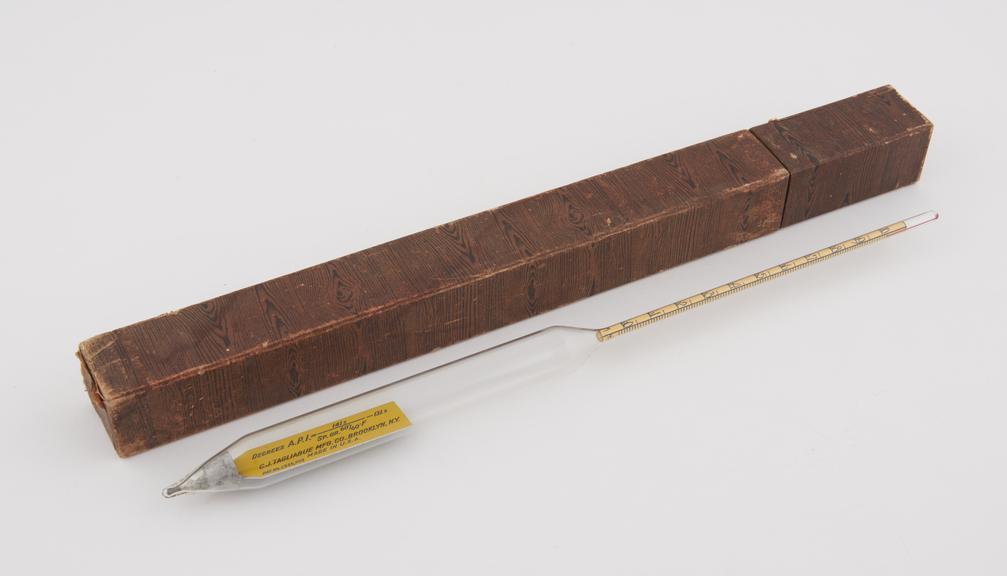 TAG certified hydrometer 60-70 API in cardboard case, by C.J