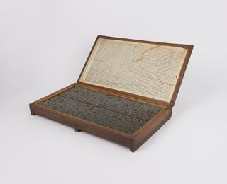 Wooden box containing Japanese type
