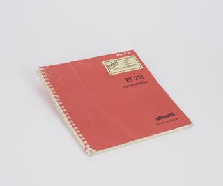 Olivetti ETV 300 Computer Operating Manual