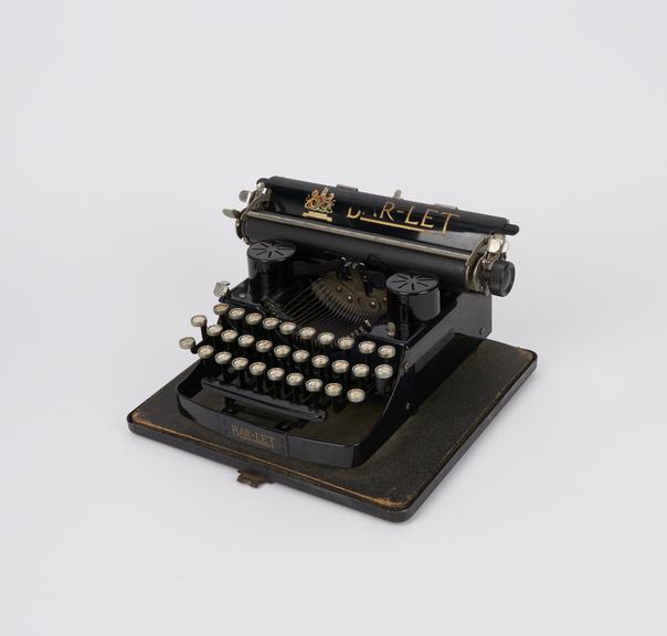 Bar Let typewriter, no. 2 portable, c. 1925, serial no. 5869