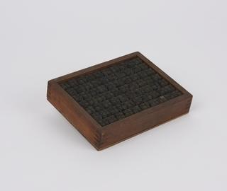 Wooden box containing Japanese type