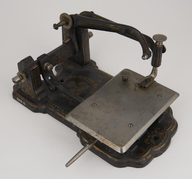 Lock-stitch treadle sewing machine of the Wheeler Wilson type