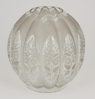 Lamp shade for ornamental brass paraffin lamp