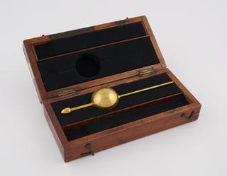 Gilt hydrometer 'for strong spirits only' by Dring and Fage