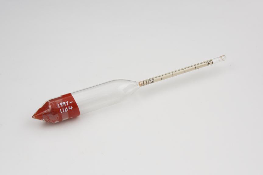 Glass specific gravity hydrometer marked Gallenkamp. 173mm long