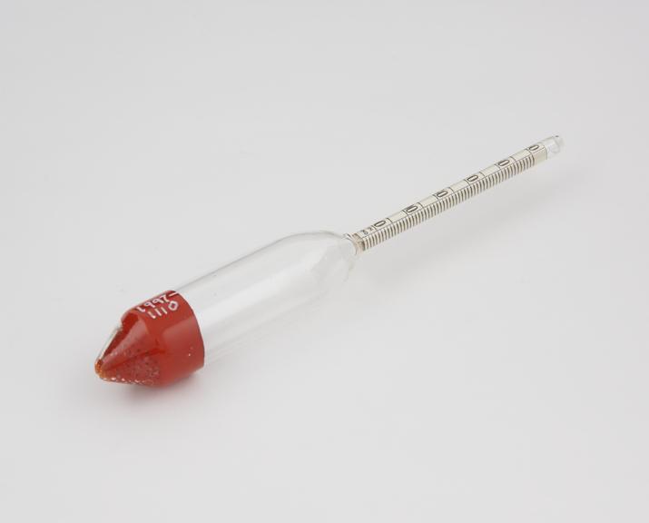 Glass specific gravity hydrometer marked Gallenkamp. 154mm long