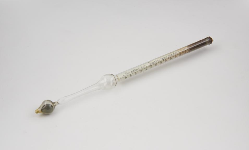 Hydrometer for heavy liquids, made by F. Beck, probably Swiss