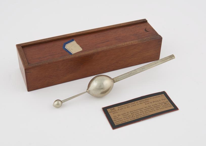 Nickel-silver salinometer, serial no