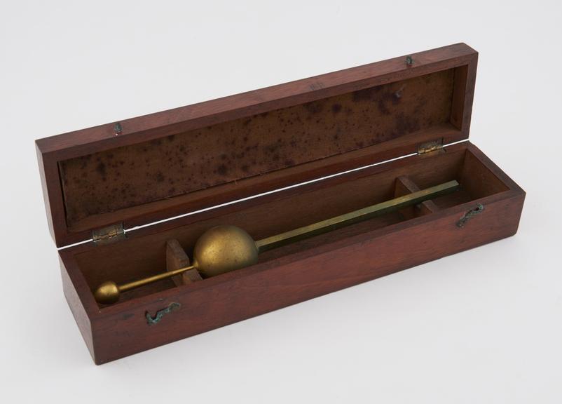 Gilt salinometer by unknown maker, very tarnished. 250mm long