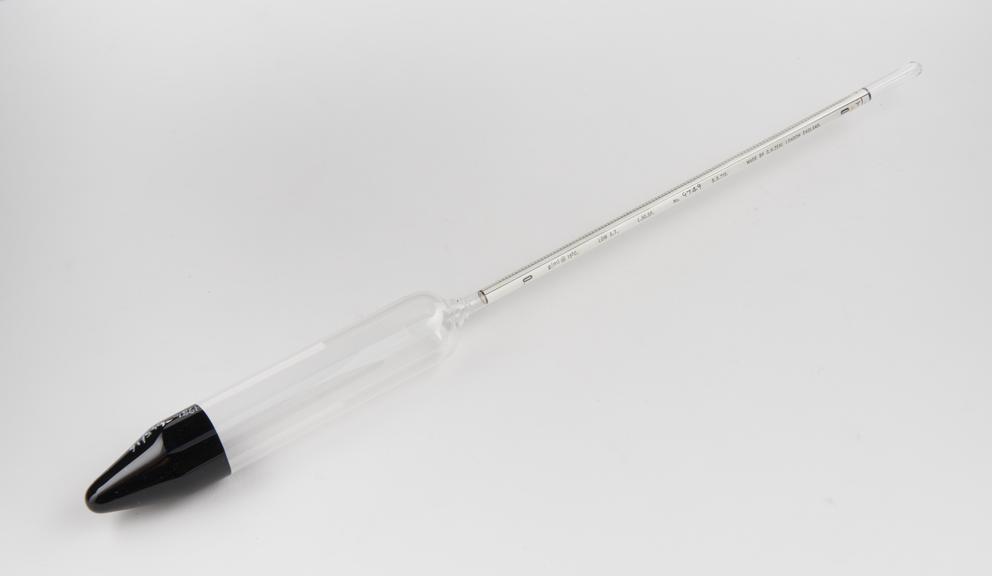 British Standard density hydrometer made to BS 718, range 0