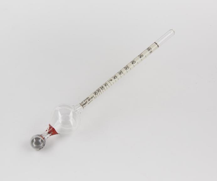 Sample cup or spirit safe hydrometer, pear-shaped bulb