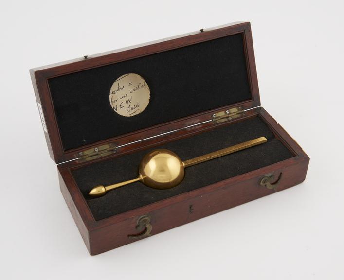 Gilt revenue hydrometer by Dring and Fage, bearing serial no.62