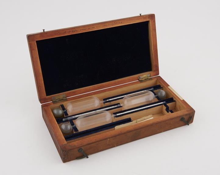 Three glass hydrometers by J Hicks, London