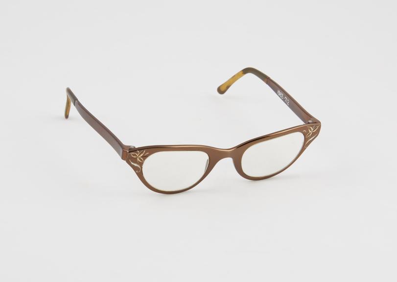 Ladies spectacles; Tura aluminium frame, American, c. 1965