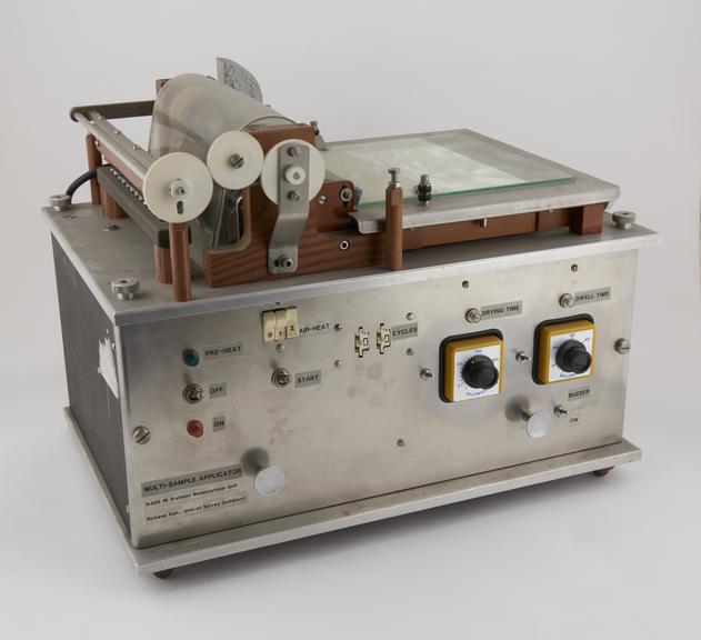 Thin layer chromatography multiple sample applicator hand-built