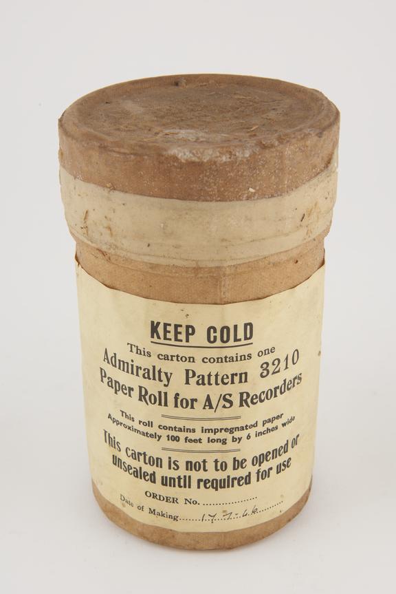 Paper Roll for A/S Recorders, one of twelve. Roll no