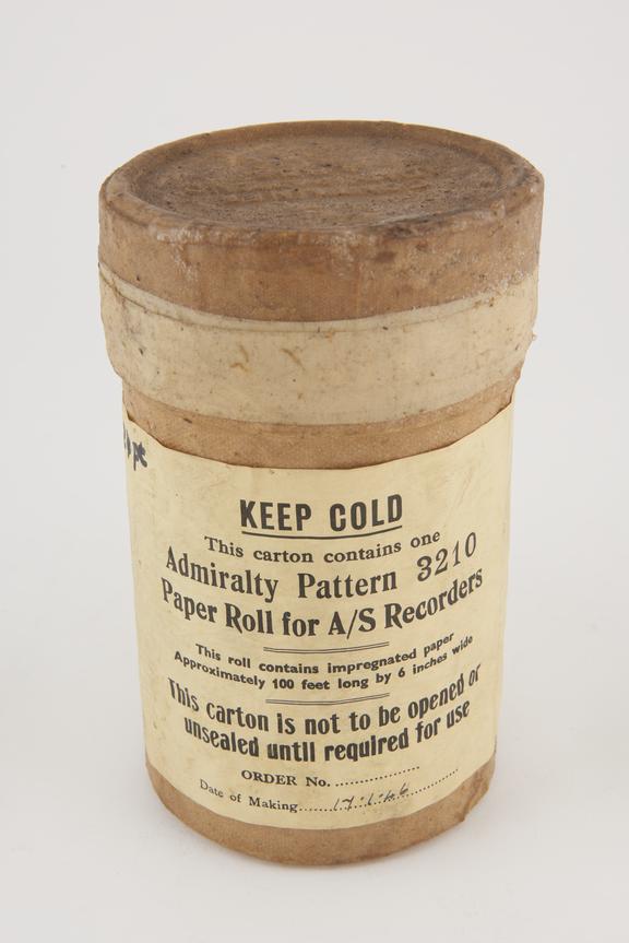 Paper Roll for A/S Recorders, one of twelve. Roll no