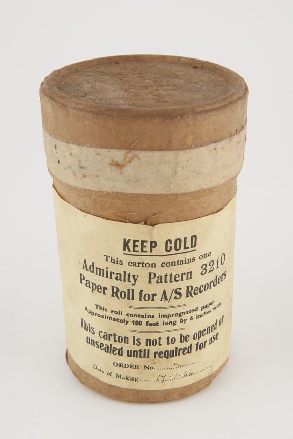 Paper Roll for A/S Recorders, one of twelve. Roll no