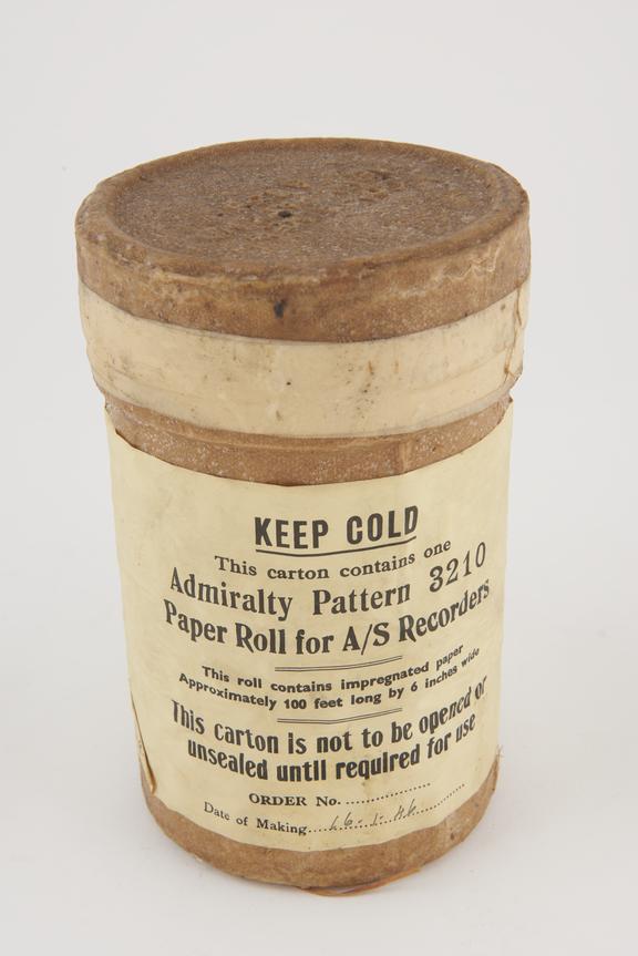 Paper Roll for A/S Recorders, one of twelve. Roll no