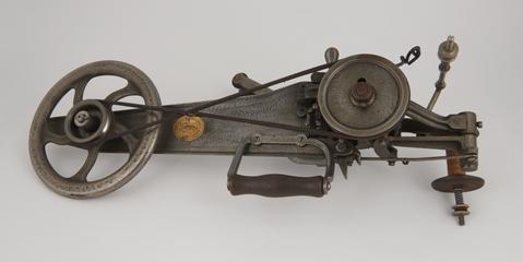Lockstitch sewing machine for sewing carpets, 1884-1890.