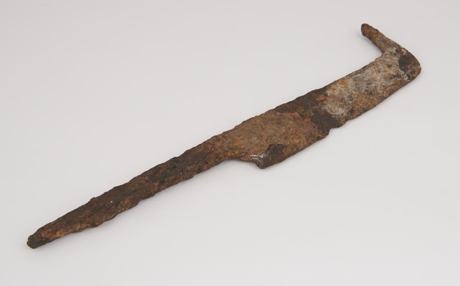 Iron hatchet head, 17th or 18th century.