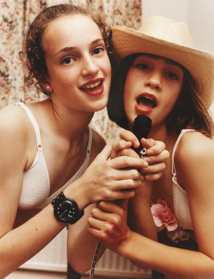 Hannah and Daisy, 12 at Daisy's slumber party, 1991