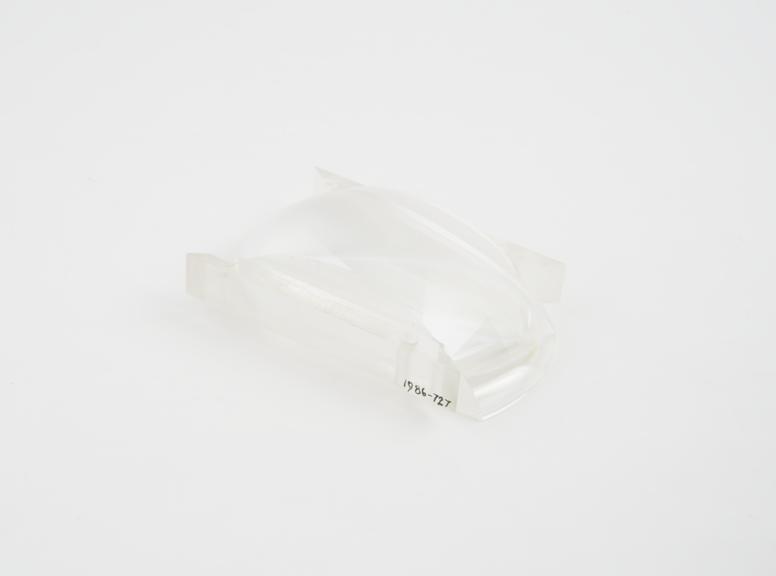 Plastic aspheric lens made for Ferranti, by Carville Ltd