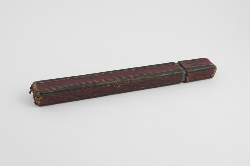 Tooled leather case for Leadbetter slide rule