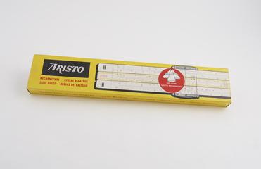 10-Inch HyperboLog 0971 Aristo slide rule from the 1973 catalogue