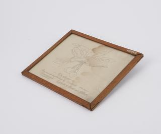 Copy of stencil print produced on Zuccato's patent Trypograph