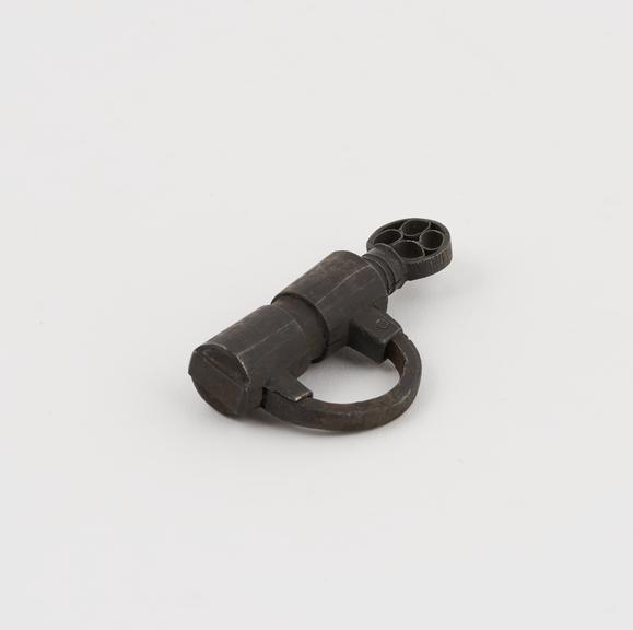 Wrought iron screw action padlock