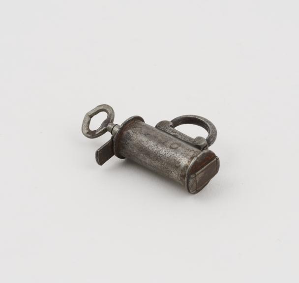 Wrought iron screw action padlock