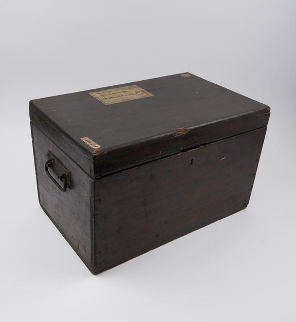 Large trunk like box, supposedly for microscope