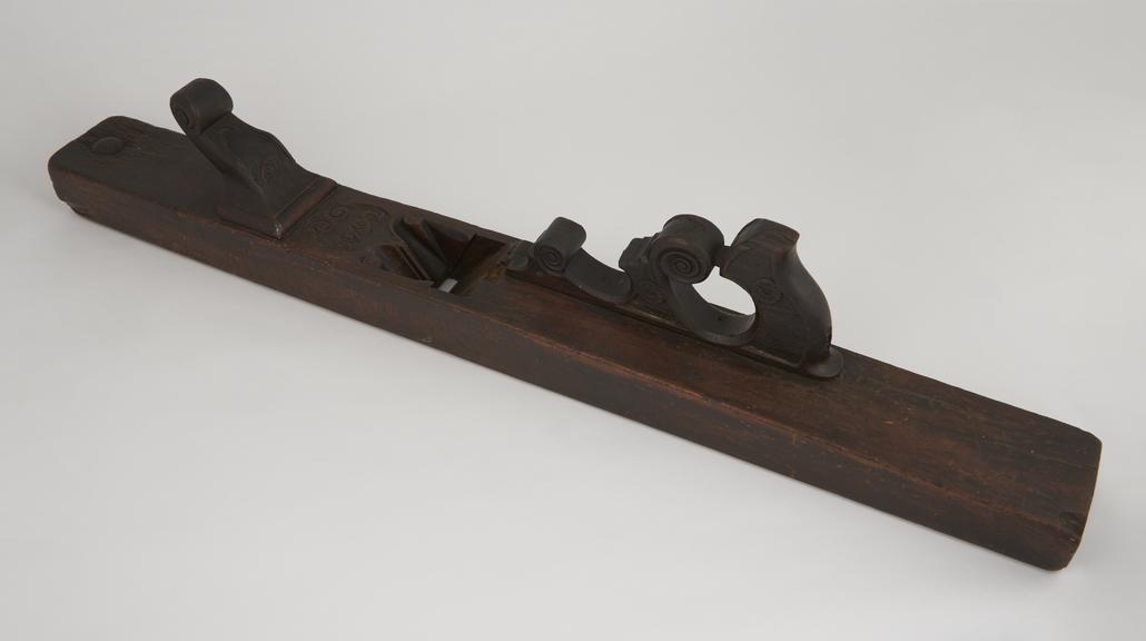 Long trying plane without iron, dated 1792