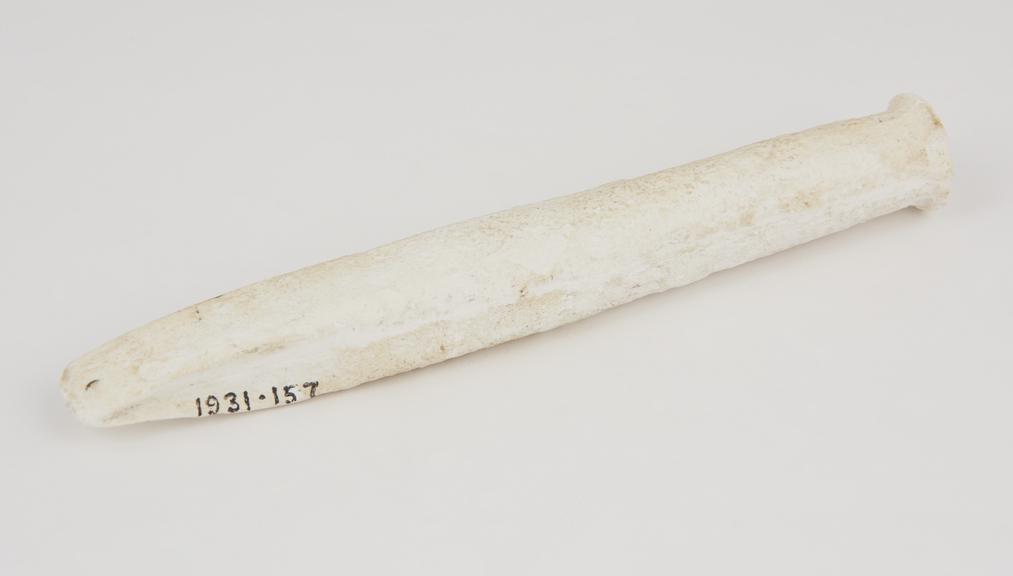 Plaster cast, white, of mason's chisel (round), Ramesses III