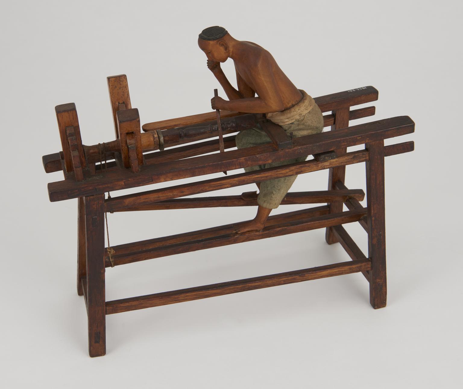 model of Chinese lathe, scale 1:10 | Science Museum Group Collection