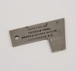 Setting gauge for thread cutting tools