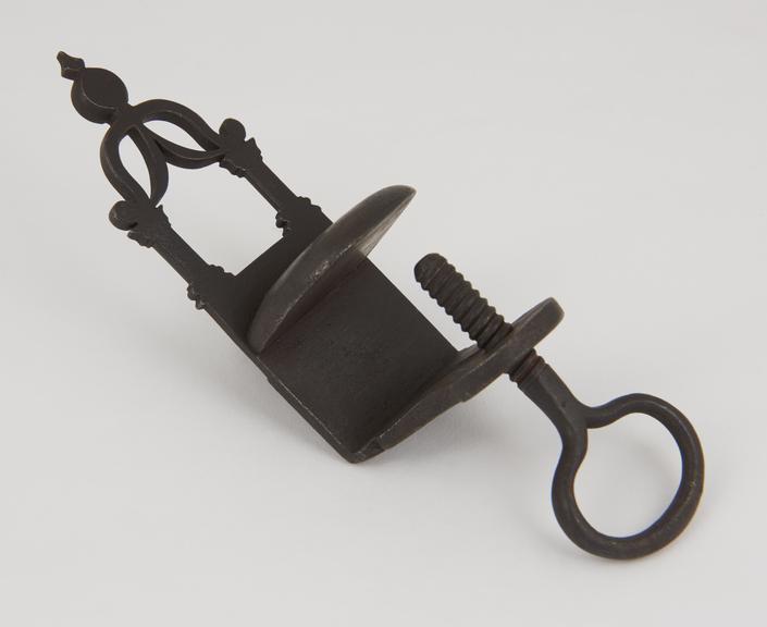 Clamp, wrought iron, Italian, 17th century.