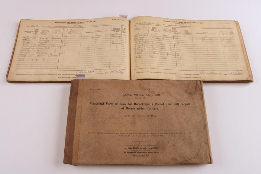 Record Books of Horses employed in Mines